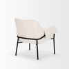 Brently Accent Chair with Cream Boucle Fabric & Matte Black Metal Legs thumbnail 5