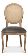 Oval Cane Back S/Chair  Drftwd Charcoal, by Sarreid, 2' length x 1'9" width x 3'5" height thumbnail 2