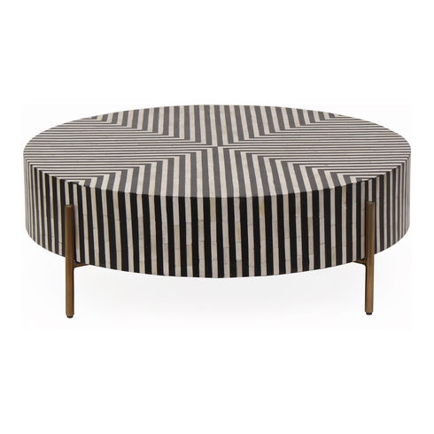 Chameau Small Coffee Table Black And White