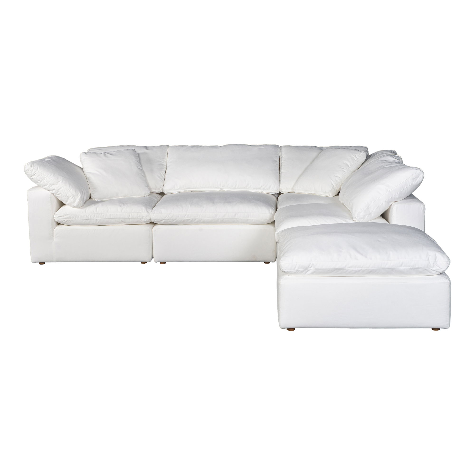 Terra Condo Dream Modular Sectional Cream White, Sectional Sofa by Moe's Home, 114" width x 32" height x 114" depth View 1