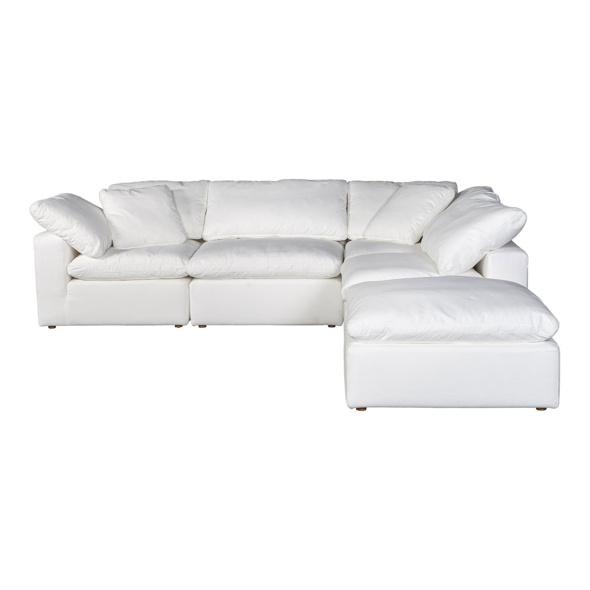 Terra Condo Dream Modular Sectional Cream White, Sectional Sofa by Moe's Home, 114" width x 32" height x 114" depth View 1