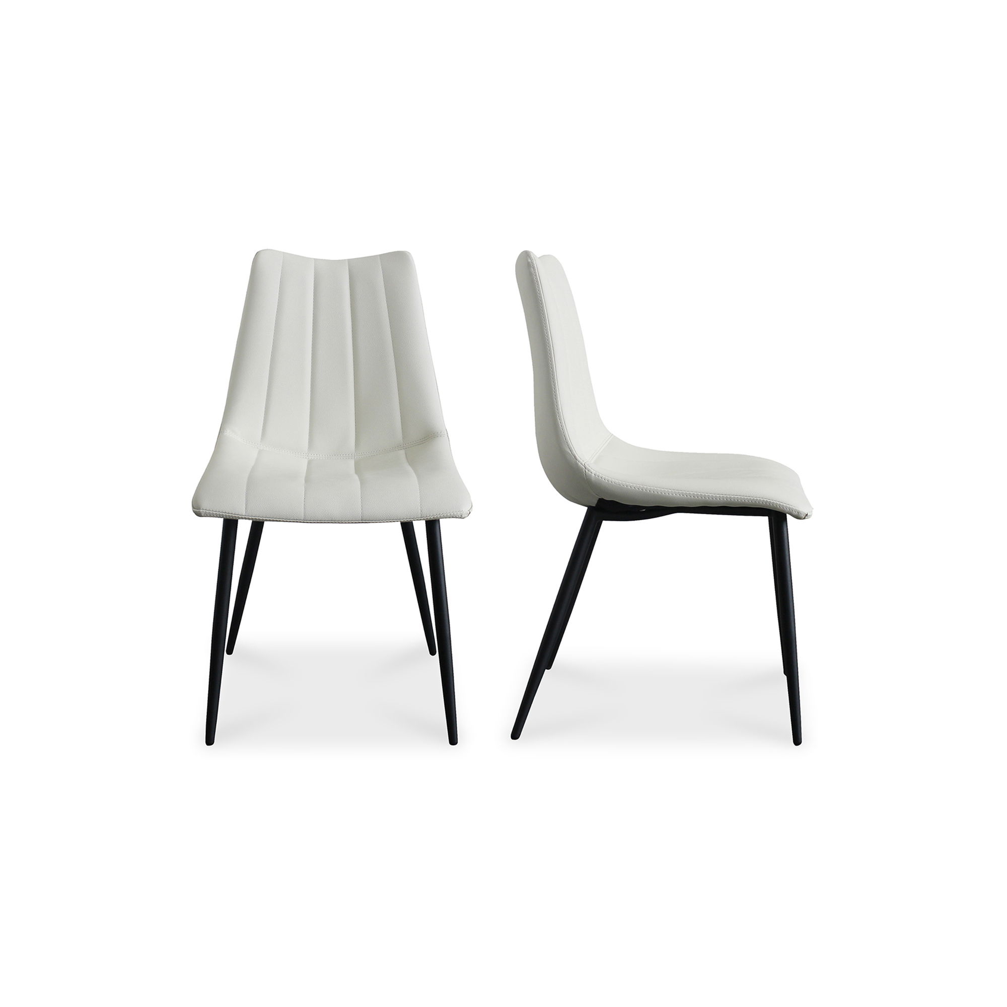 Alibi Dining Chair Ivory - Set Of Two, by Moe's Home, 18" width x 33" height x 20" depth View 1