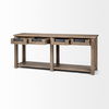 Harrelson III 72L x 18W Brown Wood 4 Drawer Console Table thumbnail 5