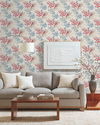 Handpainted Songbird Red & Blue Wallpaper thumbnail 3