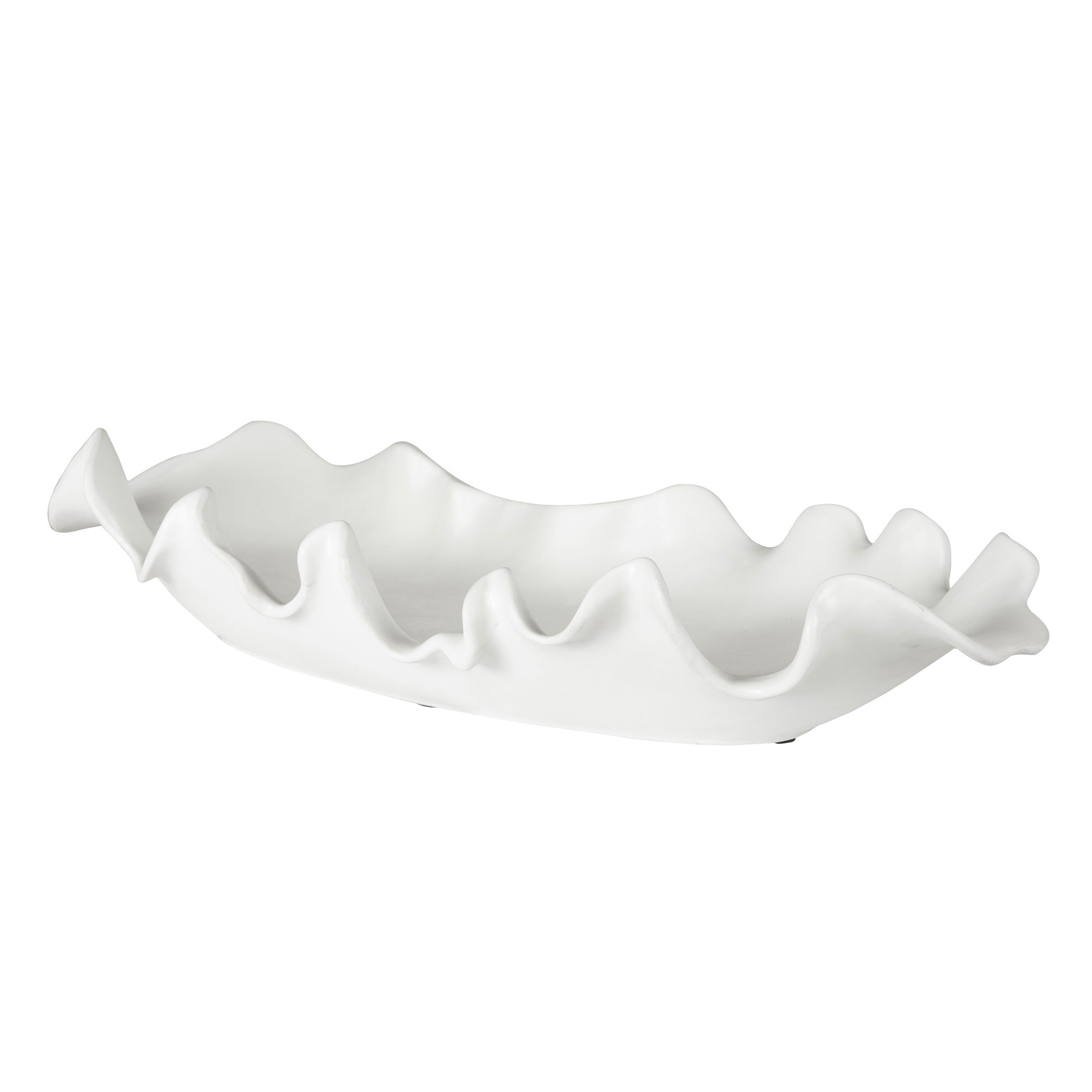 Ruffled Feathers Modern White Bowl large image 