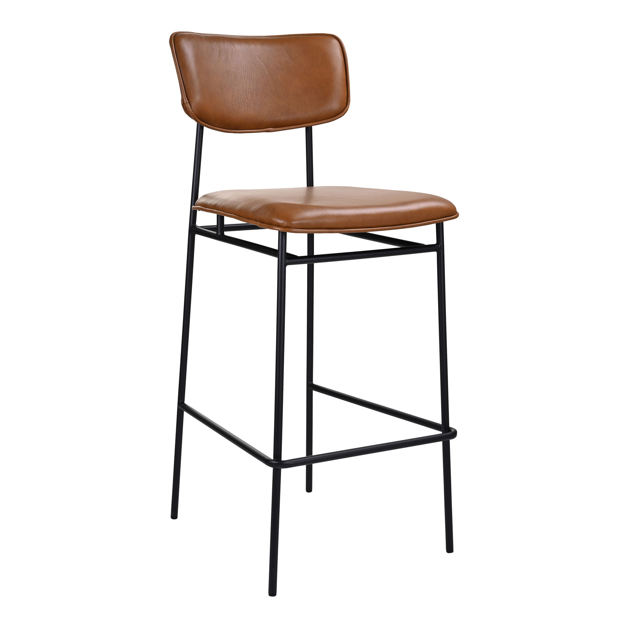 Sailor Bar Stool Brown, Counter & Bar Stool by Moe's Home, 18.1" width x 42.5" height x 21.5" depth View 3