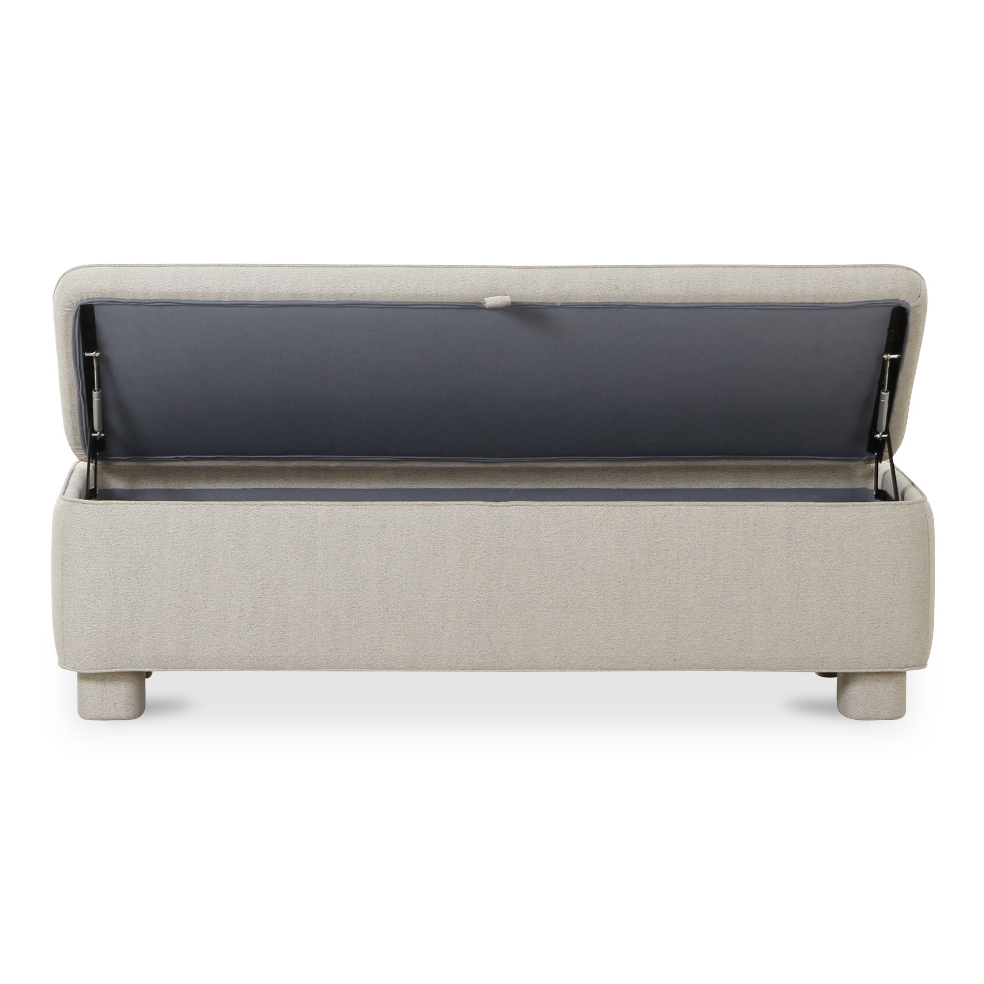 Ichigo Storage Bench Light Grey, Benche by Moe's Home, 59" width x 18" height x 20" depth View 9