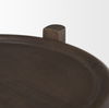 Romi Dark Brown Wood with Bottom Shelf Round Accent Table, Side & End Table by Mercana, 23.5" length x 23.5" width x 26" height thumbnail 10