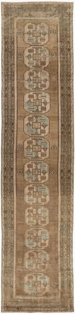 Antique One of a Kind Handmade Rug, by Surya, 13'3" length x 3' width
