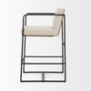 Stamford Backless 36.5in Seat Counter Stool | Beige Fabric with Metal, Counter & Bar Stool by Mercana, 18.7" length x 22.6" width x 36.5" height thumbnail 6