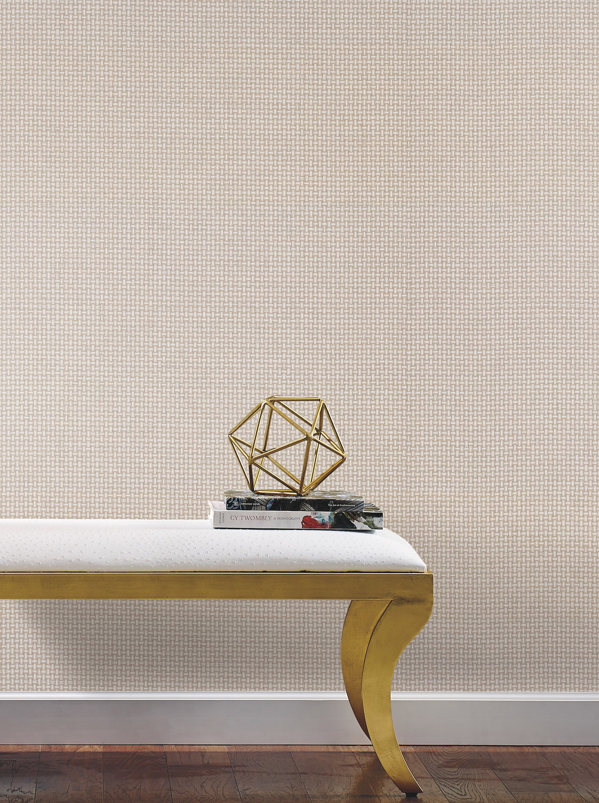 Cottage Basket Beige Wallpaper, by York Wall, 24' length x 3' width x 0.02" depth View 3