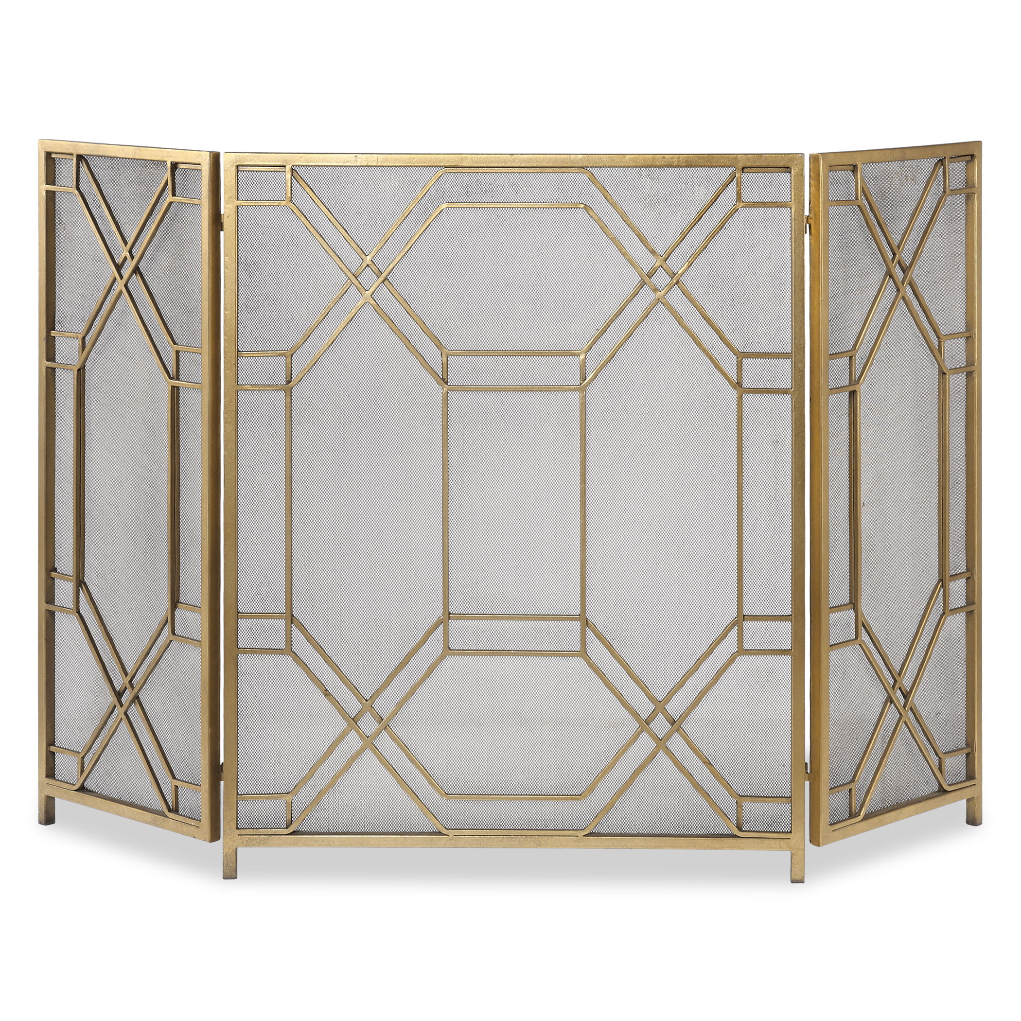 Rosen Gold Fireplace Screen large image 