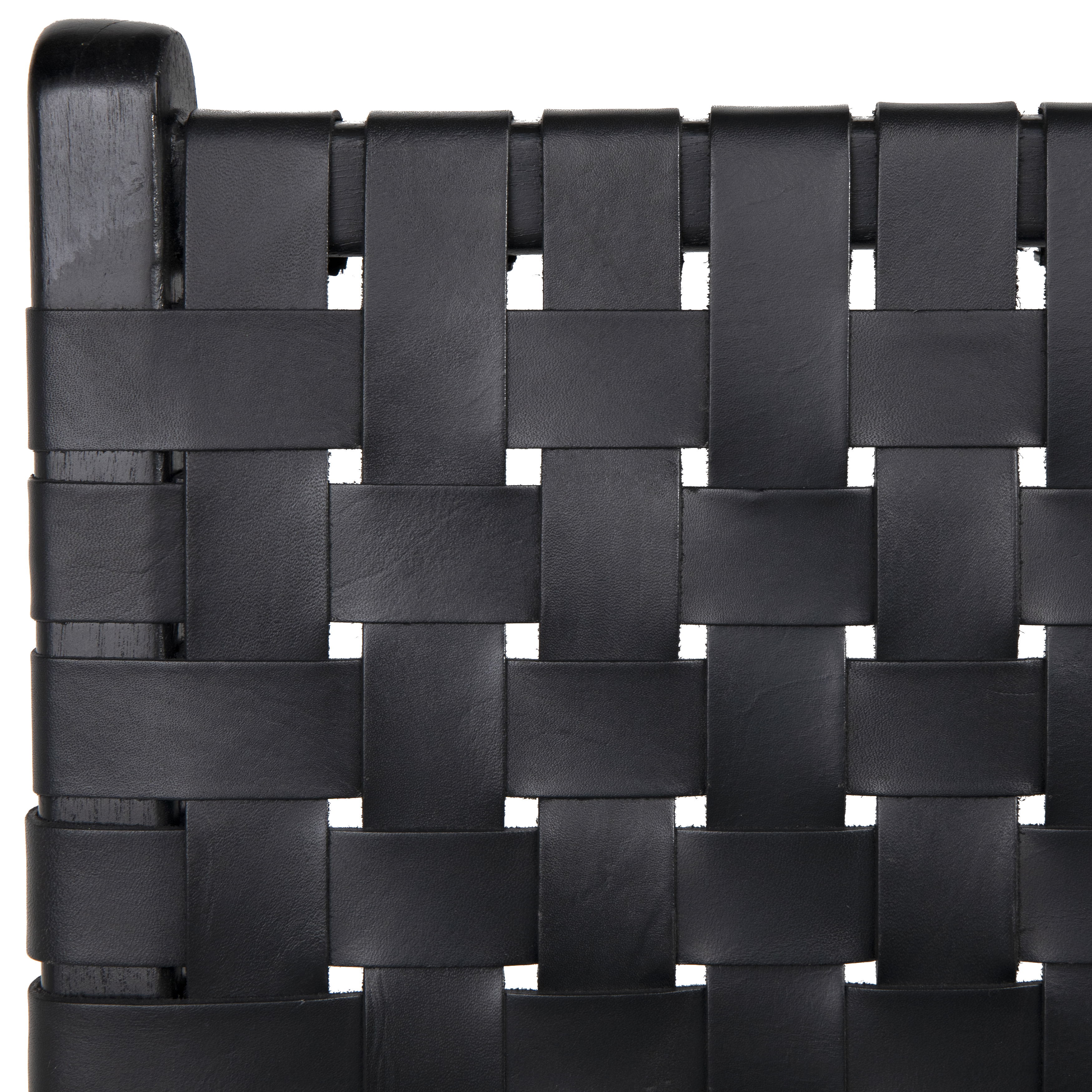 Dale Counter Stool Black Leather Black Frame, Counter & Bar Stool by Dovetail, 20" width x 41" height x 22.5" depth View 7