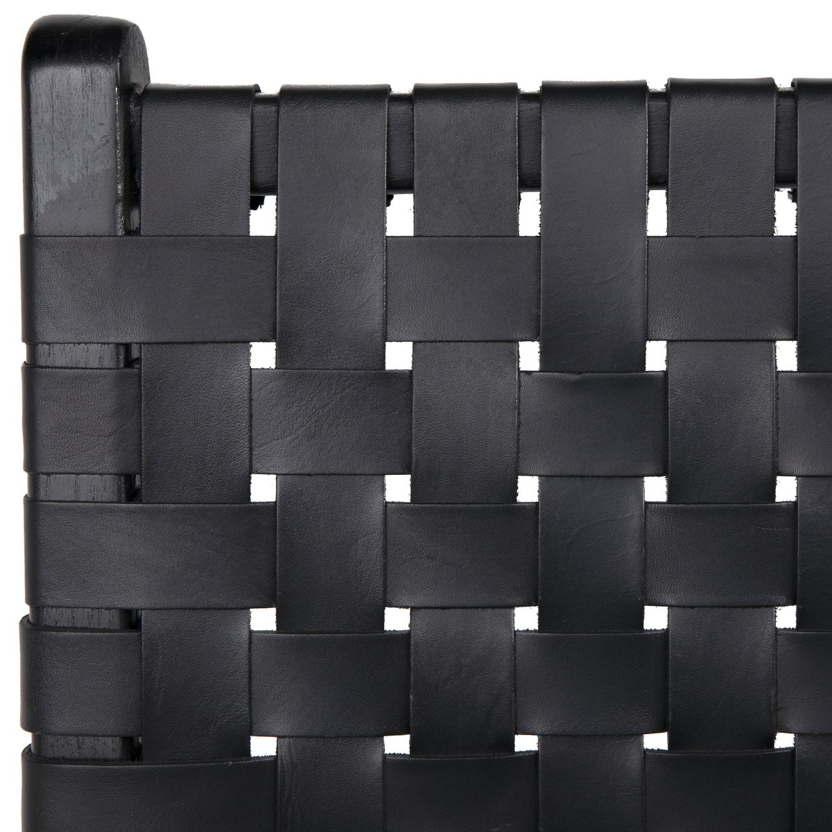 Dale Counter Stool Black Leather Black Frame, Counter & Bar Stool by Dovetail, 20" width x 41" height x 22.5" depth View 7