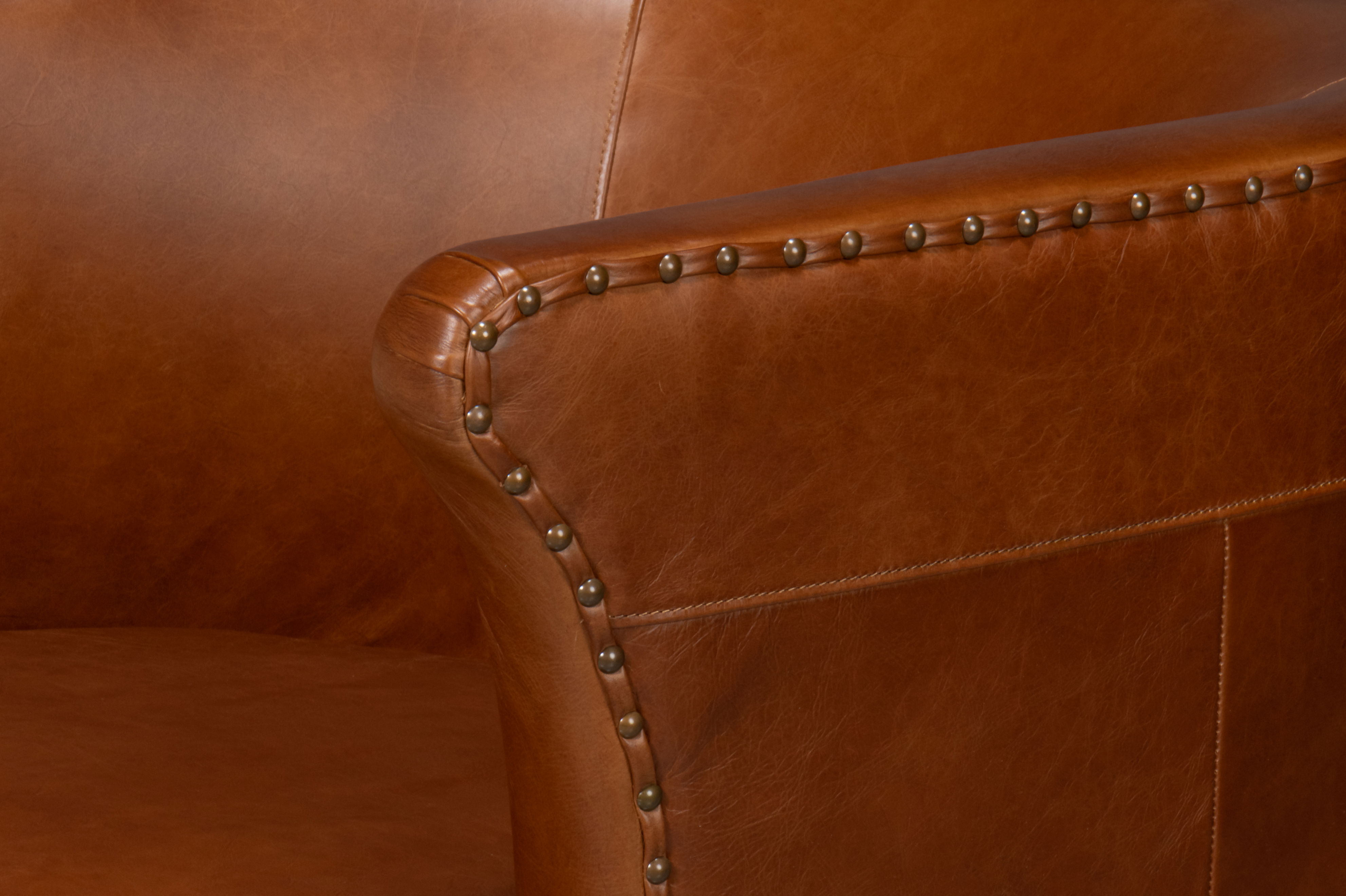 Spencer Distilled Leather Swivel Chair large image 