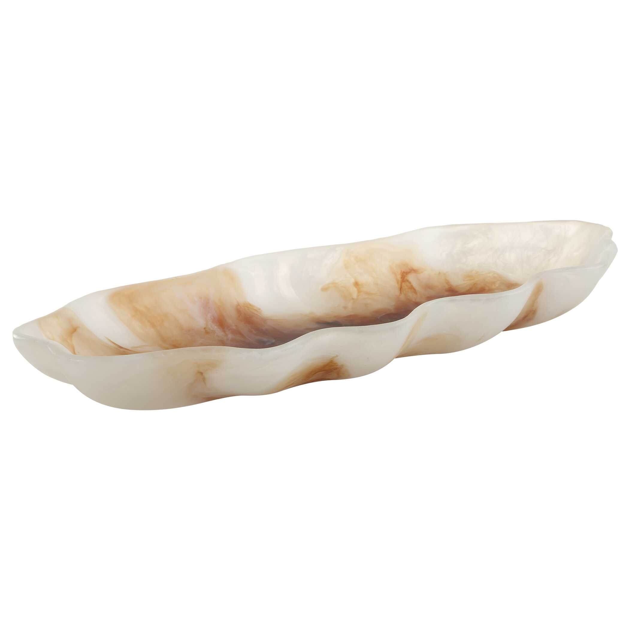 Organic Elegance Wavy Oval Bowl large image 