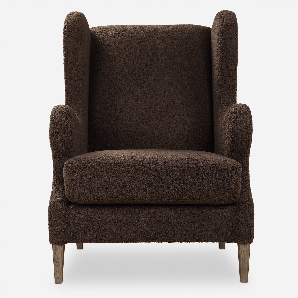 Serpentine Brown Fabric Accent Chair, Furniture by Uttermost, 29.5" width x 40" height x 34.5" depth View 1