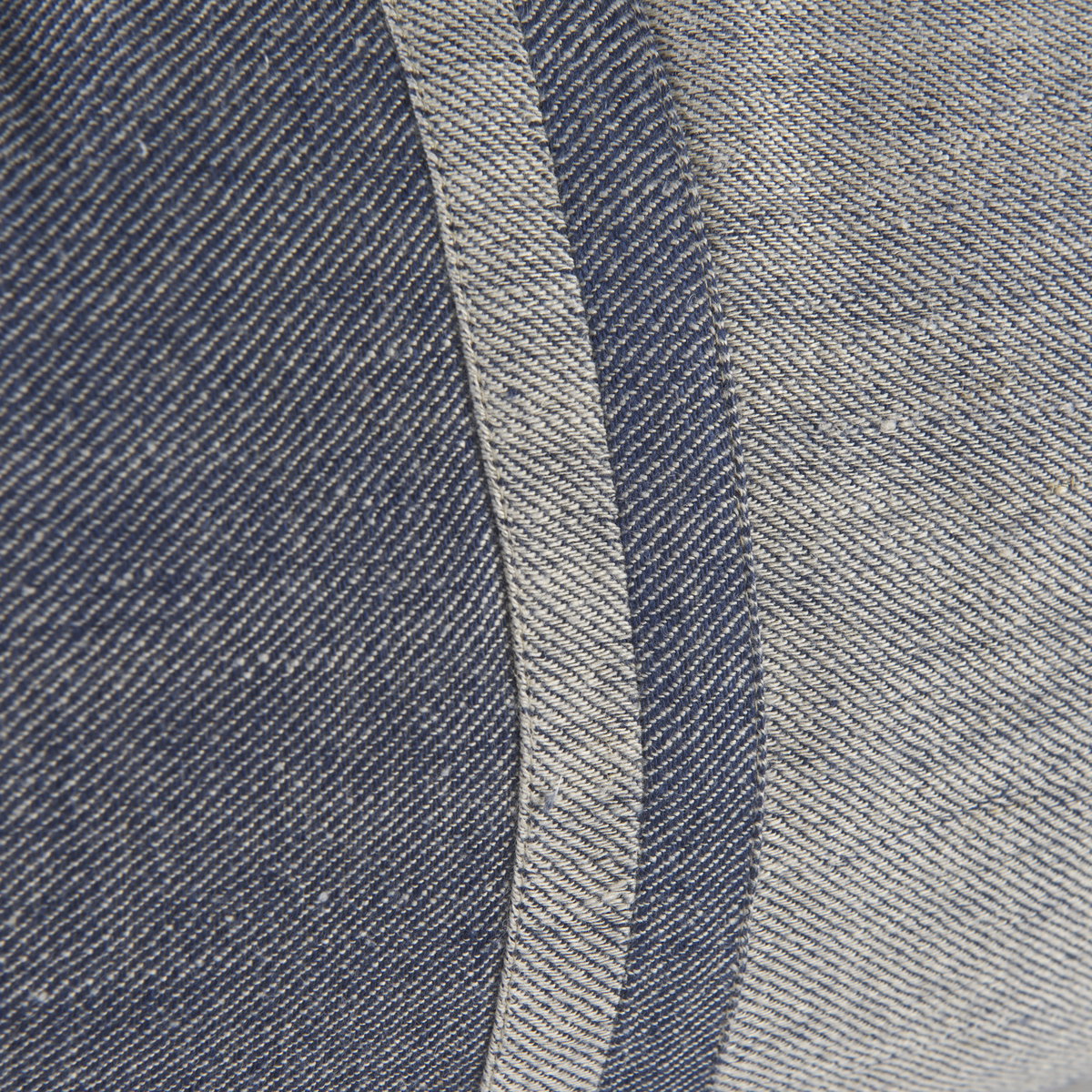 Aubrielle 14x26 Gray and Blue Fabric Color Blocked Pillow Cover, Decorative Pillow by Mercana, 14" length x 26" width x 0.2" height View 8