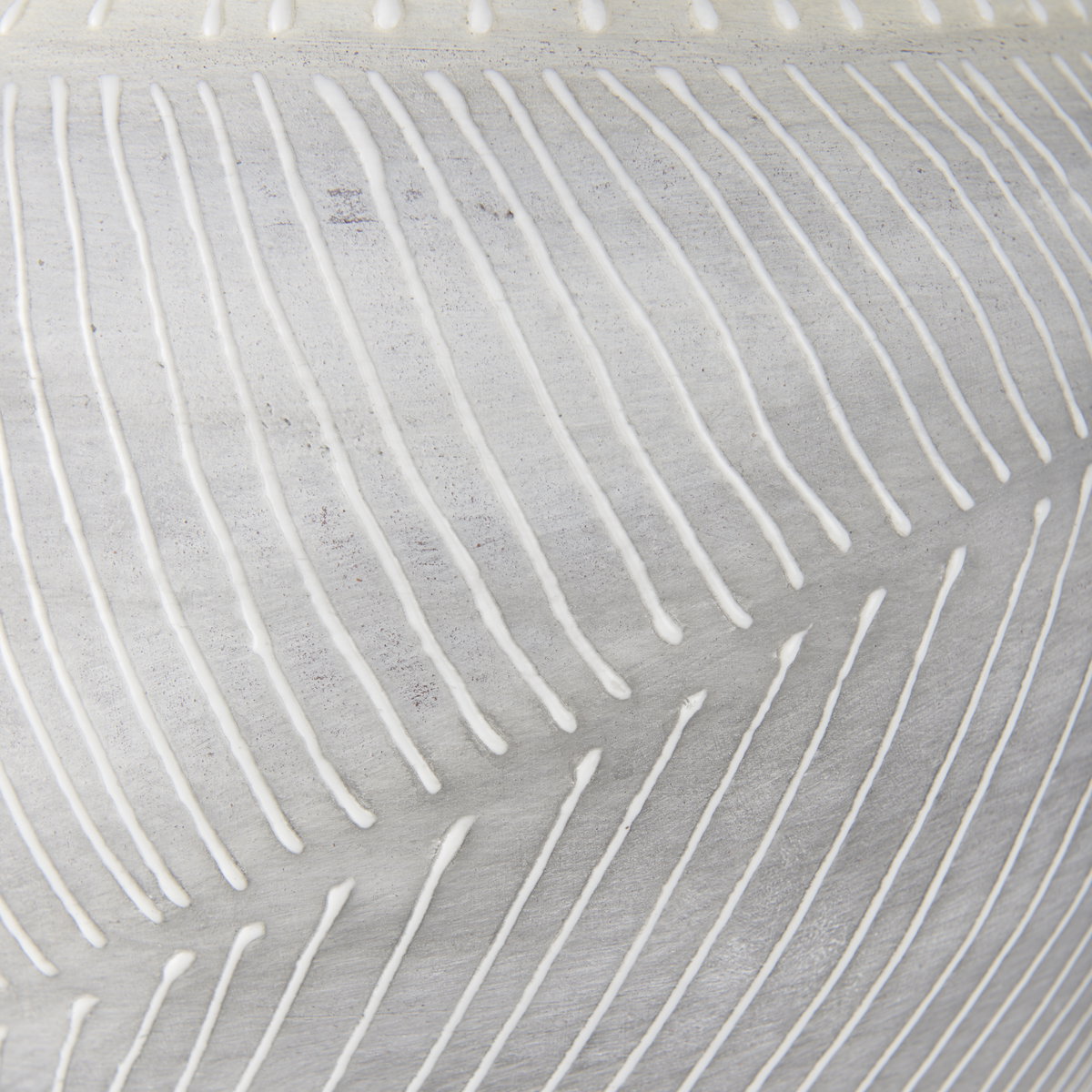 Blume 12.5H Off-White with Gray Textured Vase, by Mercana, 9.45" length x 9.45" width x 12.6" height View 9
