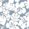Hibiscus Arboretum Blue Wallpaper, by York Wall, 33' length x 1'8.5" width x 0.02" depth thumbnail