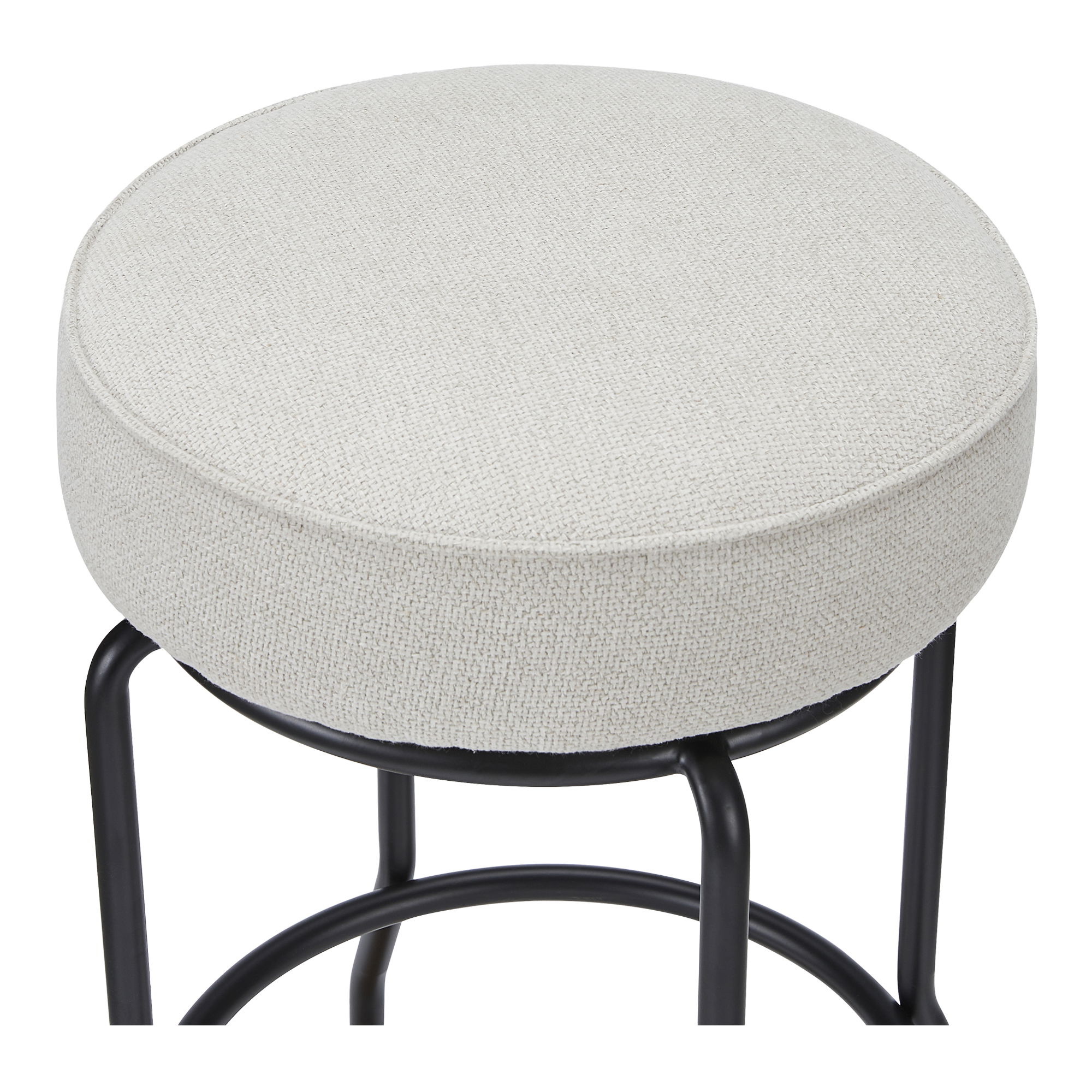 Kelsey Swivel Counter Stool Beige, Counter & Bar Stool by Moe's Home, 19.7" width x 27.4" height x 19.7" depth View 3