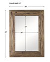Rennick Rustic Wood Mirror, by Uttermost, 36" width x 48" height x 1.5" depth thumbnail 3