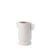 Dylan Small Textured Off White with Handles Ceramic Vase, by Mercana, 6.25" length x 9.5" width x 10" height thumbnail 1