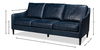 Alehandro Leather Sofa  Chateau Blue thumbnail 14