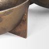 Quita Large Gold Metal Decorative Bowls (Set of 2), by Mercana, 14" length x 14" width x 6.75" height thumbnail 11