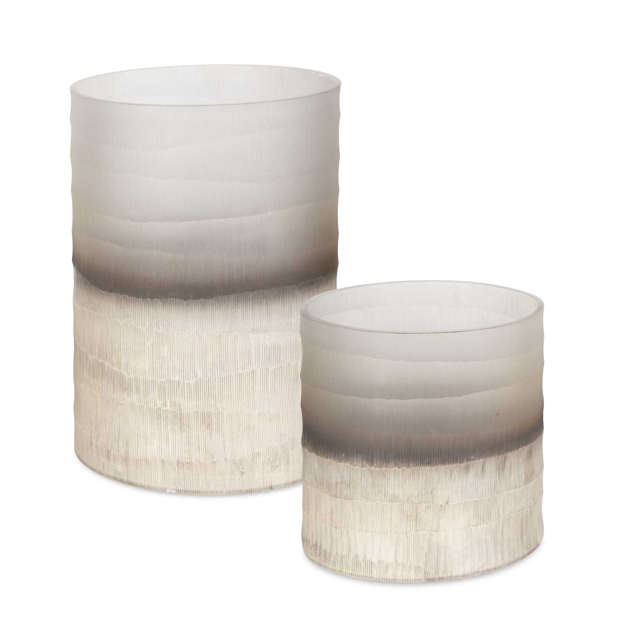 Ombra Modern Vases Set/2, Decorative by Uttermost, 9.1" width x 12.8" height x 9.1" depth View 1