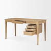 Tino Light Brown Oak Wood with 4 Drawers Desk, by Mercana, 55.12" length x 26.77" width x 29.92" height thumbnail 8