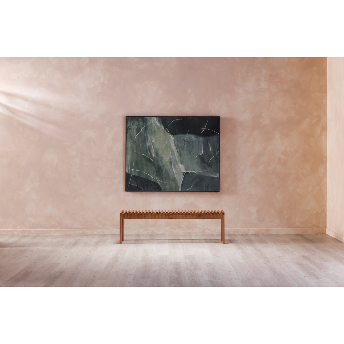 Rohe Bench Natural Oak, Benche by Moe's Home, 60" width x 18.11" height x 17.5" depth View 9