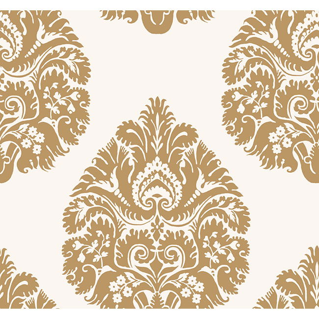 Teardrop Damask Gold Wallpaper large image 