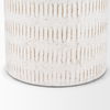 Tisha Large White with Terracotta Distressing Metal Vase thumbnail 8
