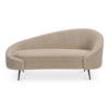 Abigail Chaise Light Brown Faux Shearling, Chaise Lounges & Daybed by Moe's Home, 66" width x 30" height x 30" depth thumbnail 1