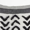 Kimia 20L x 20W White and Black Fabric Herringbone and Fringed Decorative Pillow Cover thumbnail 9