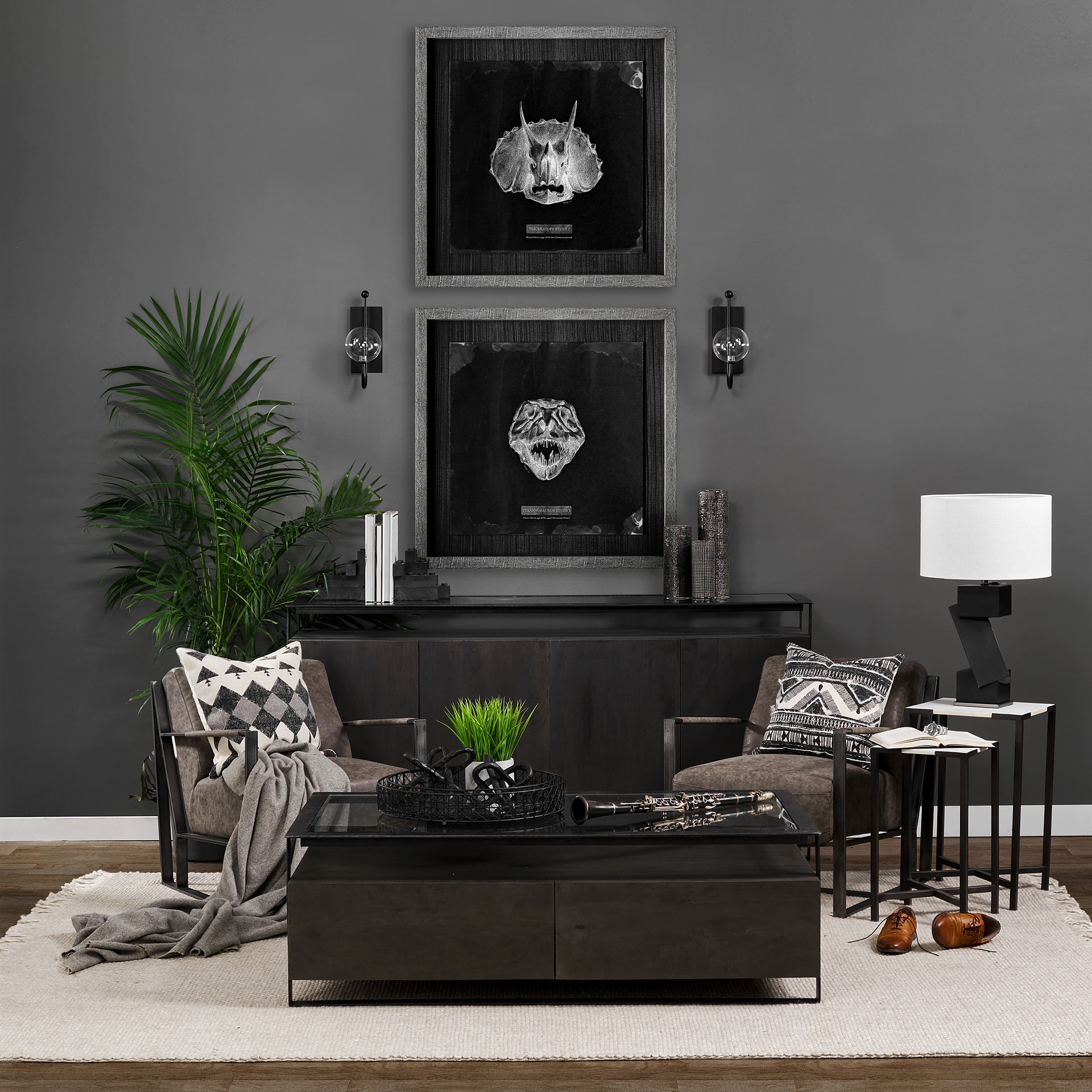 Kona II Medium Black/Gold Ceramic Vase, by Mercana, 4.13" length x 4.13" width x 9.84" height View 4