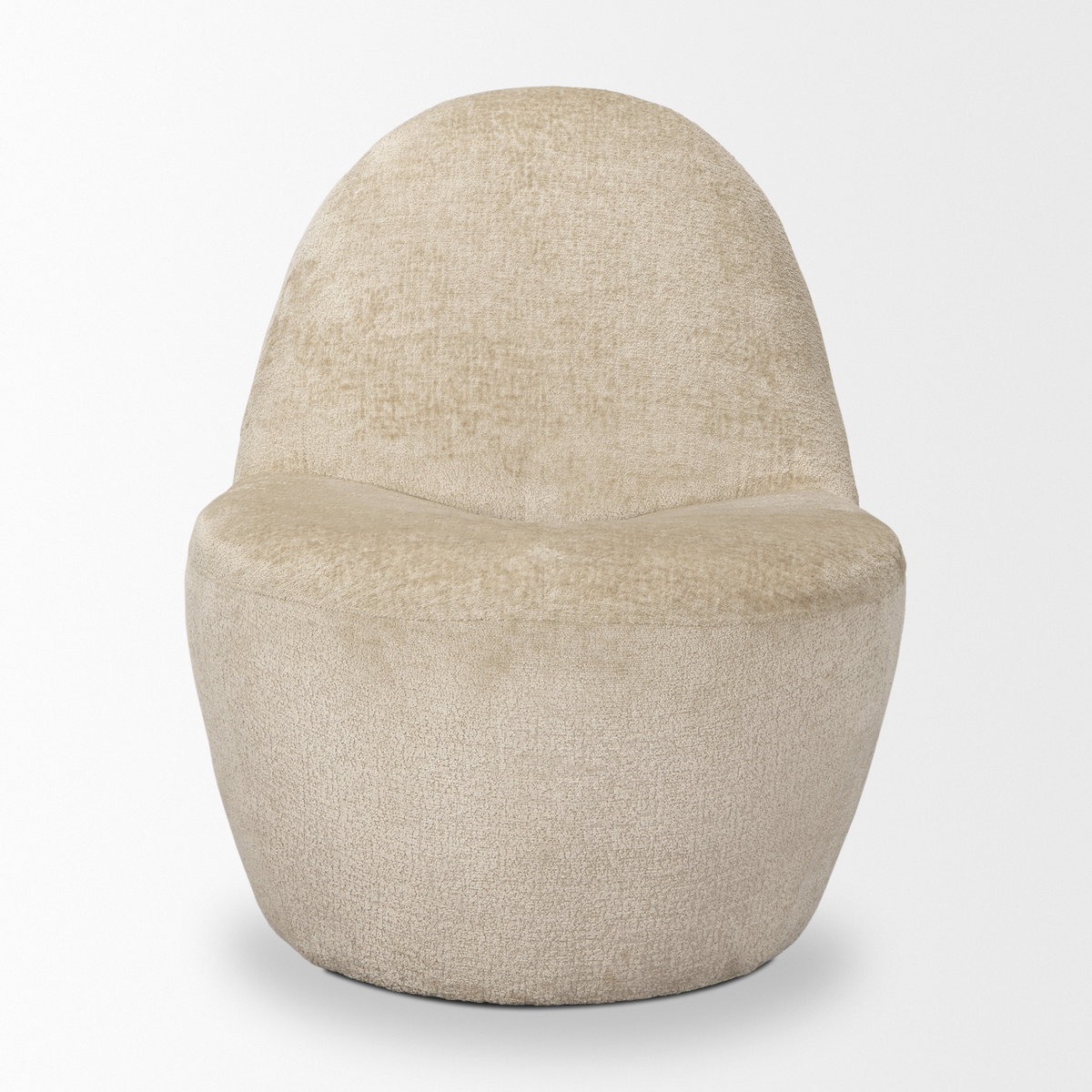 Beverly Beige Chenille Accent Chair, by Mercana, 26.38" length x 32.68" width x 31.5" height View 3