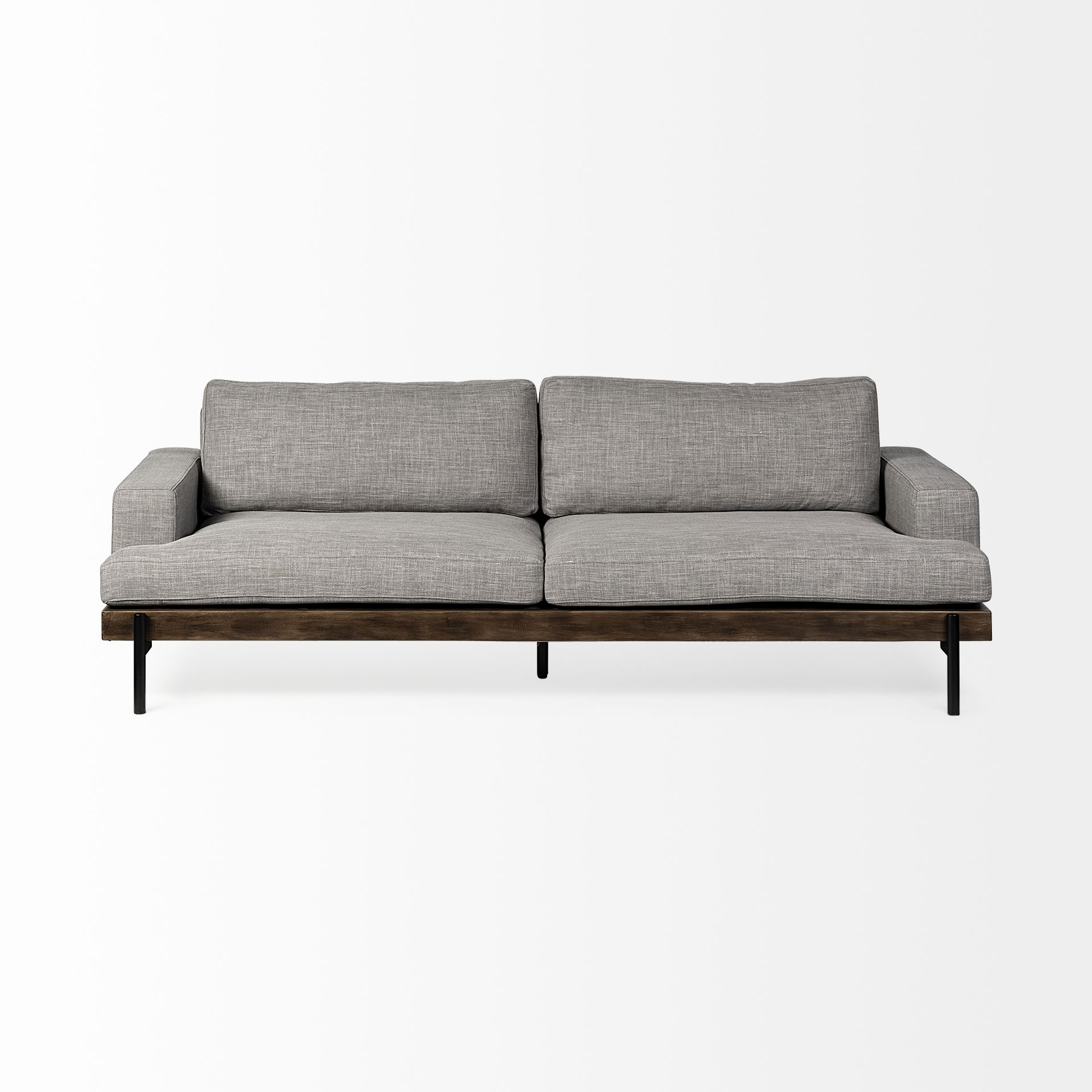 Colburne II 95' Gray Upholstered Three Seater Sofa, Sofas & Sectional by Mercana, 95.28" length x 41.34" width x 27.95" height View 4