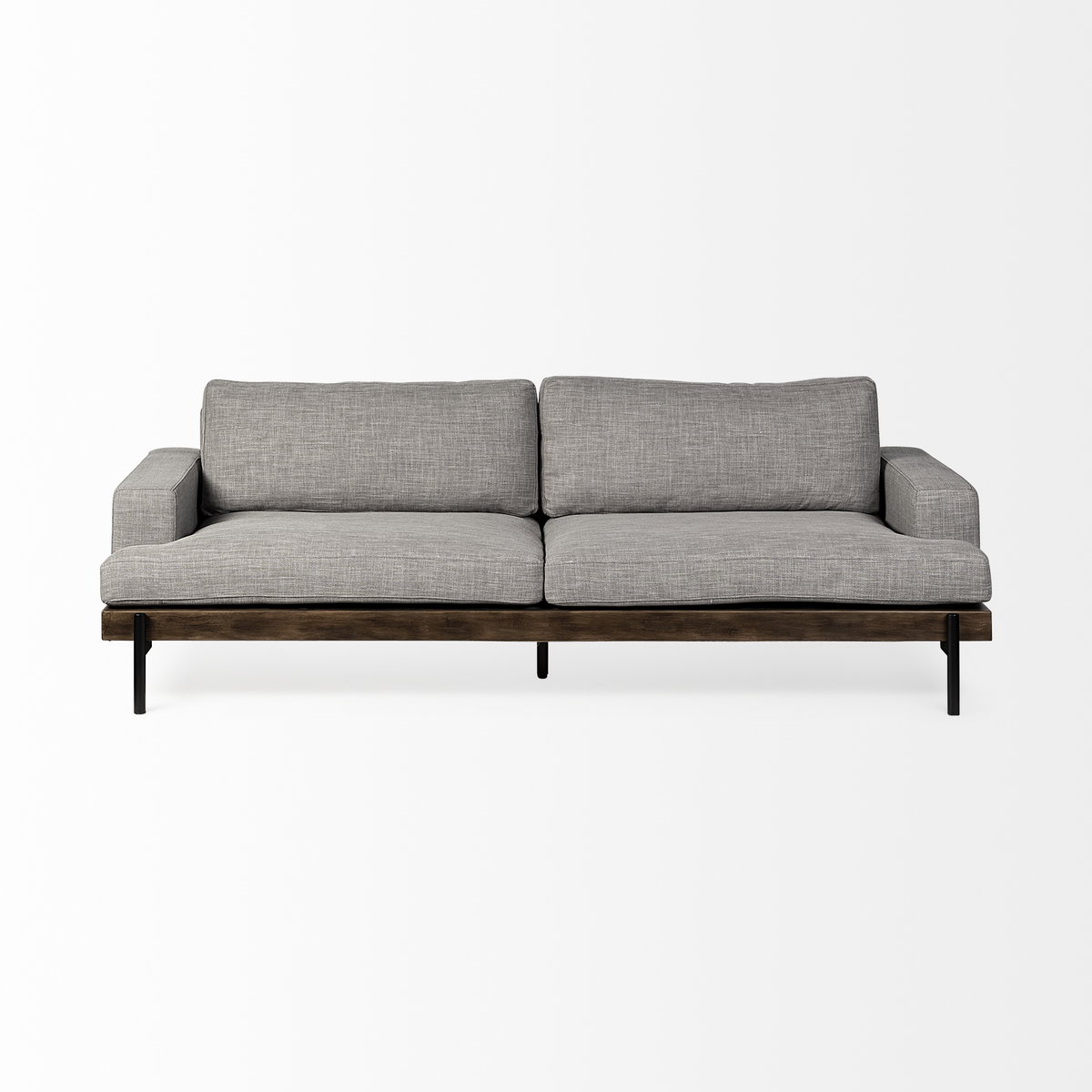 Colburne II 95' Gray Upholstered Three Seater Sofa, Sofas & Sectional by Mercana, 95.28" length x 41.34" width x 27.95" height View 4