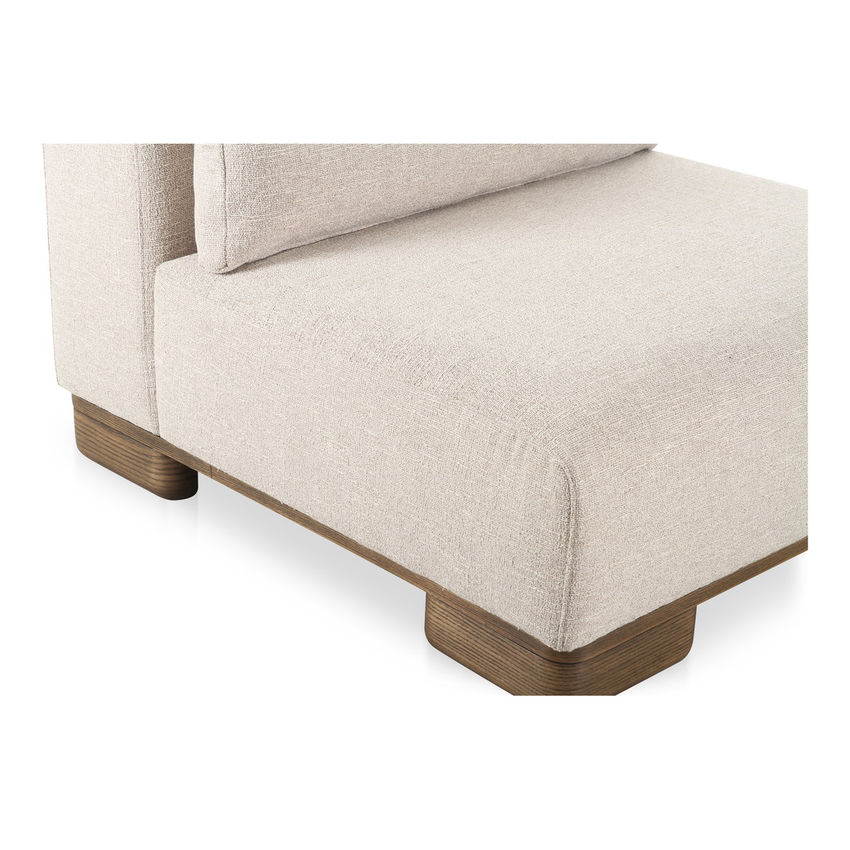 June Slipper Chair Oatmeal, Accent Chair by Moe's Home, 35" width x 30" height x 40" depth View 6