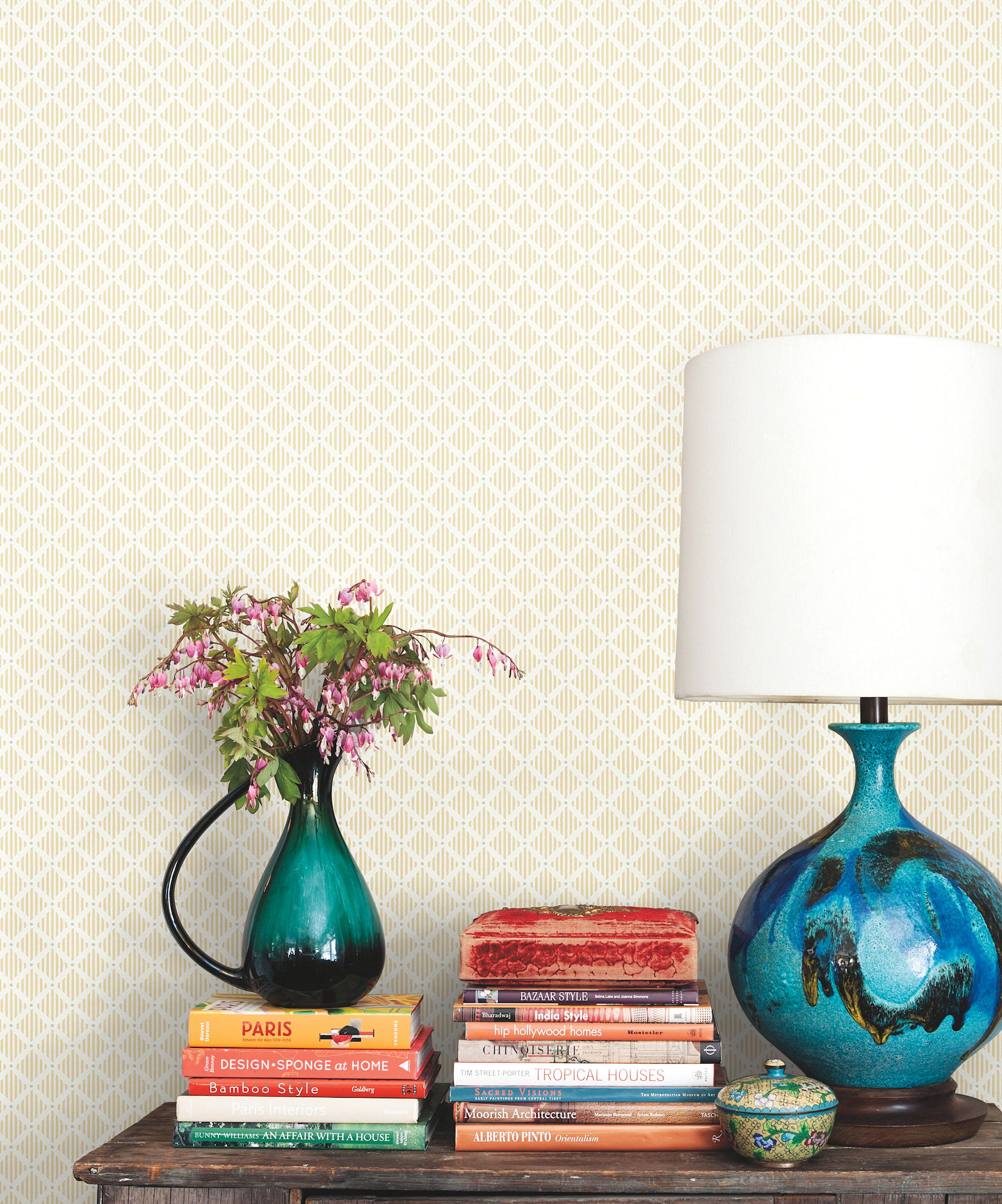 Diamond Gate Yellow Wallpaper, by York Wall, 27' length x 2'3" width x 0.02" depth View 2