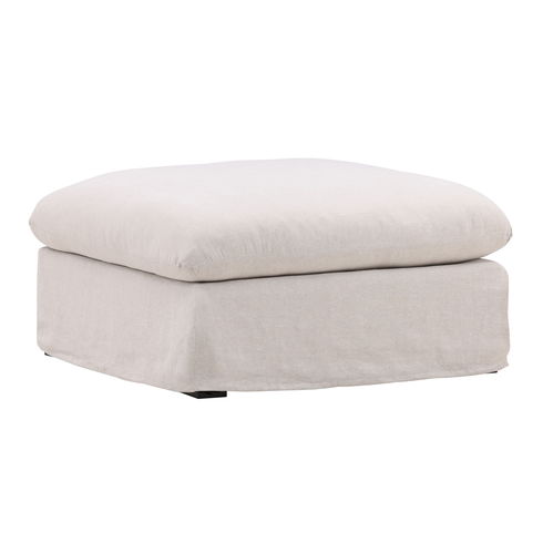 Otis Ottoman Slipcover Natural