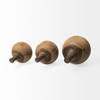 Afra Small Solid Wood Vase Shaped Decorative Object, by Mercana, 5.75" length x 5.75" width x 7" height thumbnail 5