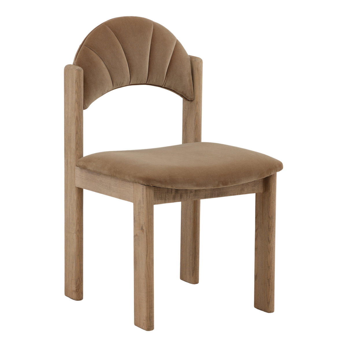 Ulani Dining Chair Light Brown, by Dovetail, 19.5" width x 34.5" height x 24.25" depth View 1