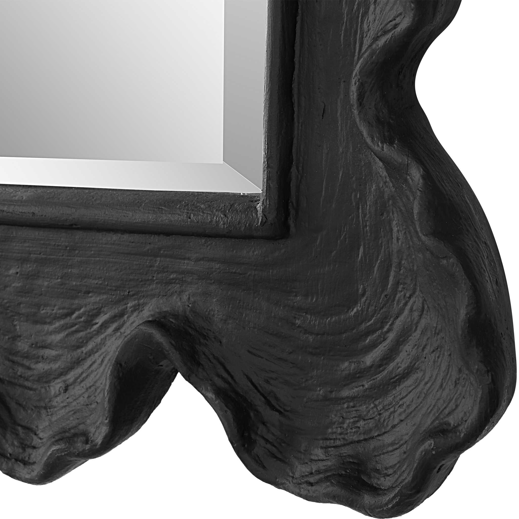 Sea Coral Black Mirror, by Uttermost, 27.12" width x 34.25" height x 2.5" depth View 6
