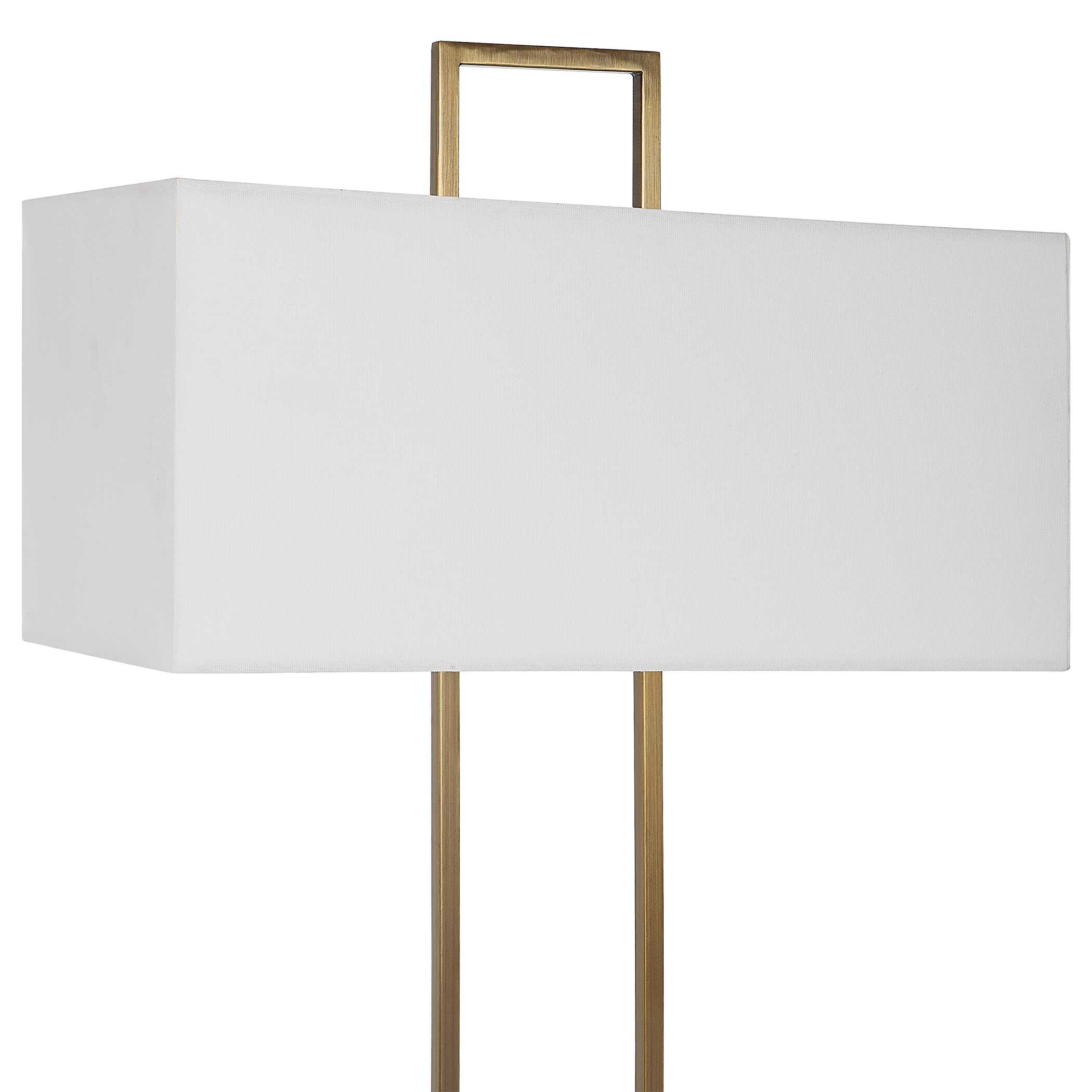 Column White Marble Table Lamp, by Uttermost, 19" width x 35" height x 9" depth View 6