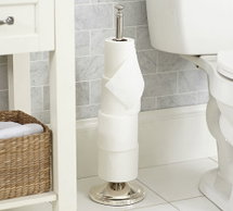 Online Designer Bathroom Mercer Standing Paper Storage, Polished Nickel