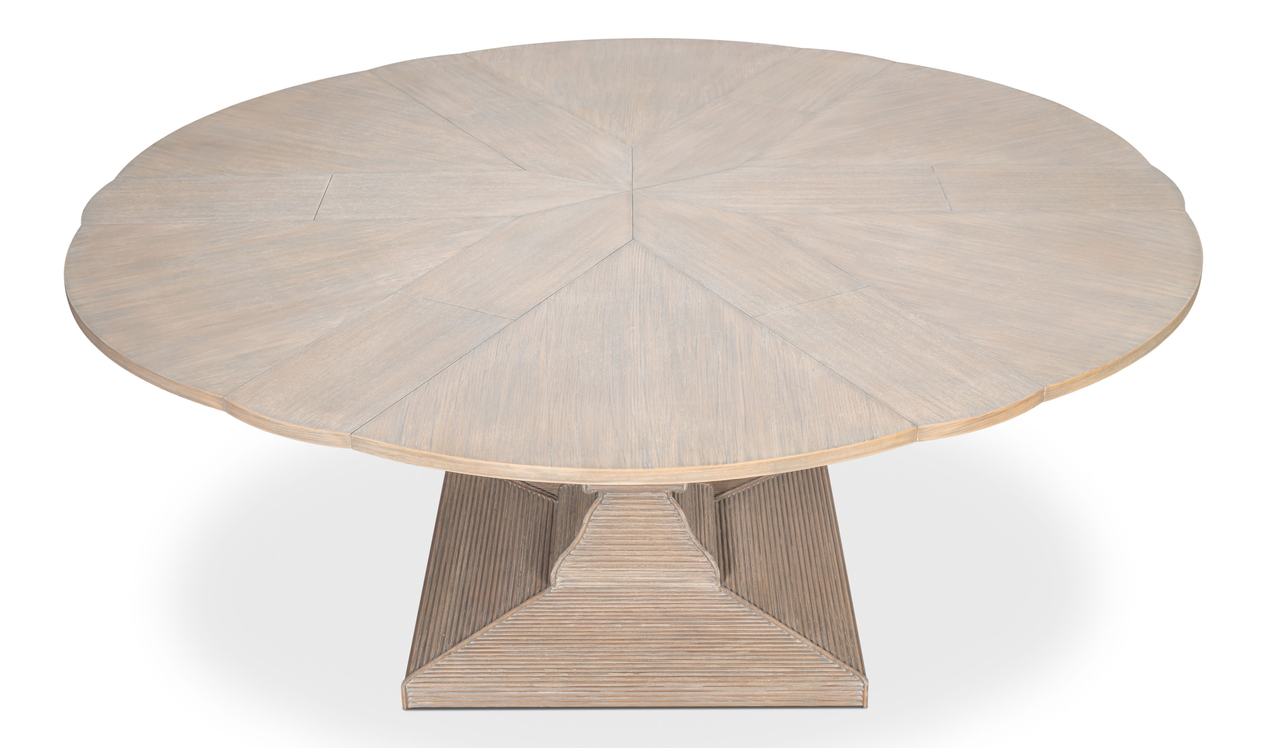 Kelso Jupe Dining Table,Moonskin,M, by Sarreid, 55" length x 55" width x 30" height View 3