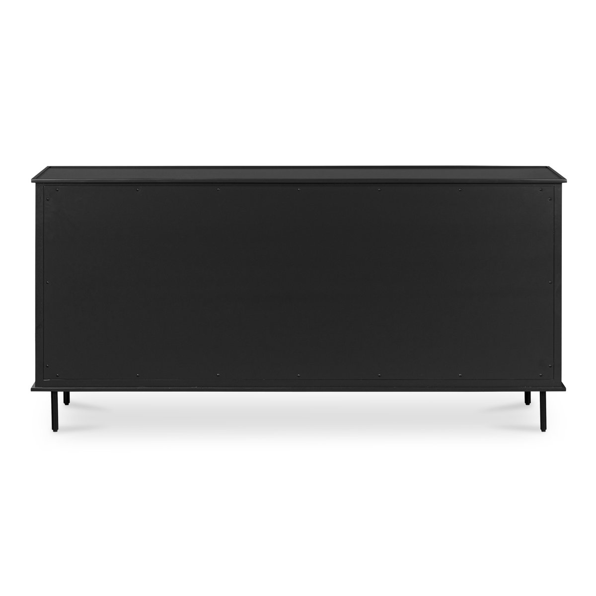 Reagan 6 Drawer Dresser Black, by Moe's Home, 63" width x 30.25" height x 18.5" depth View 4